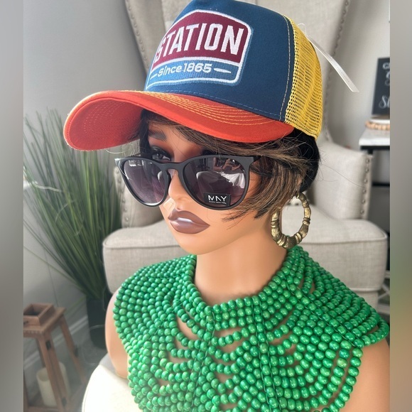 Urban Outfitters Accessories - ✨NEW Trucker Vintage Style patch Blue and Yellow Cap Hat